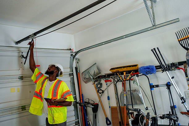 Professional Garage Door technician working in La Puebla, NM